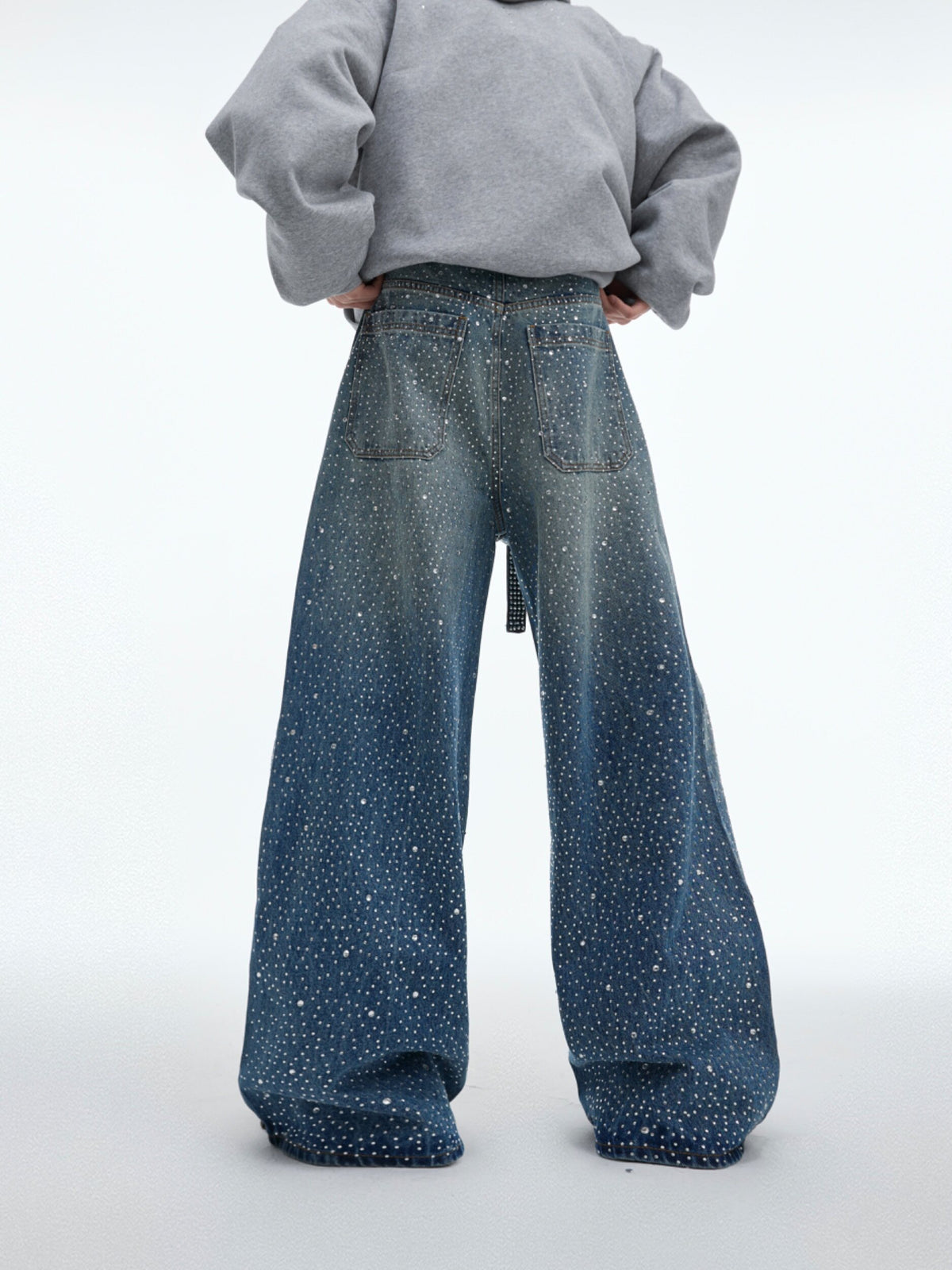 Crystal-Detail Relaxed Straight-Leg Jeans - product image 3