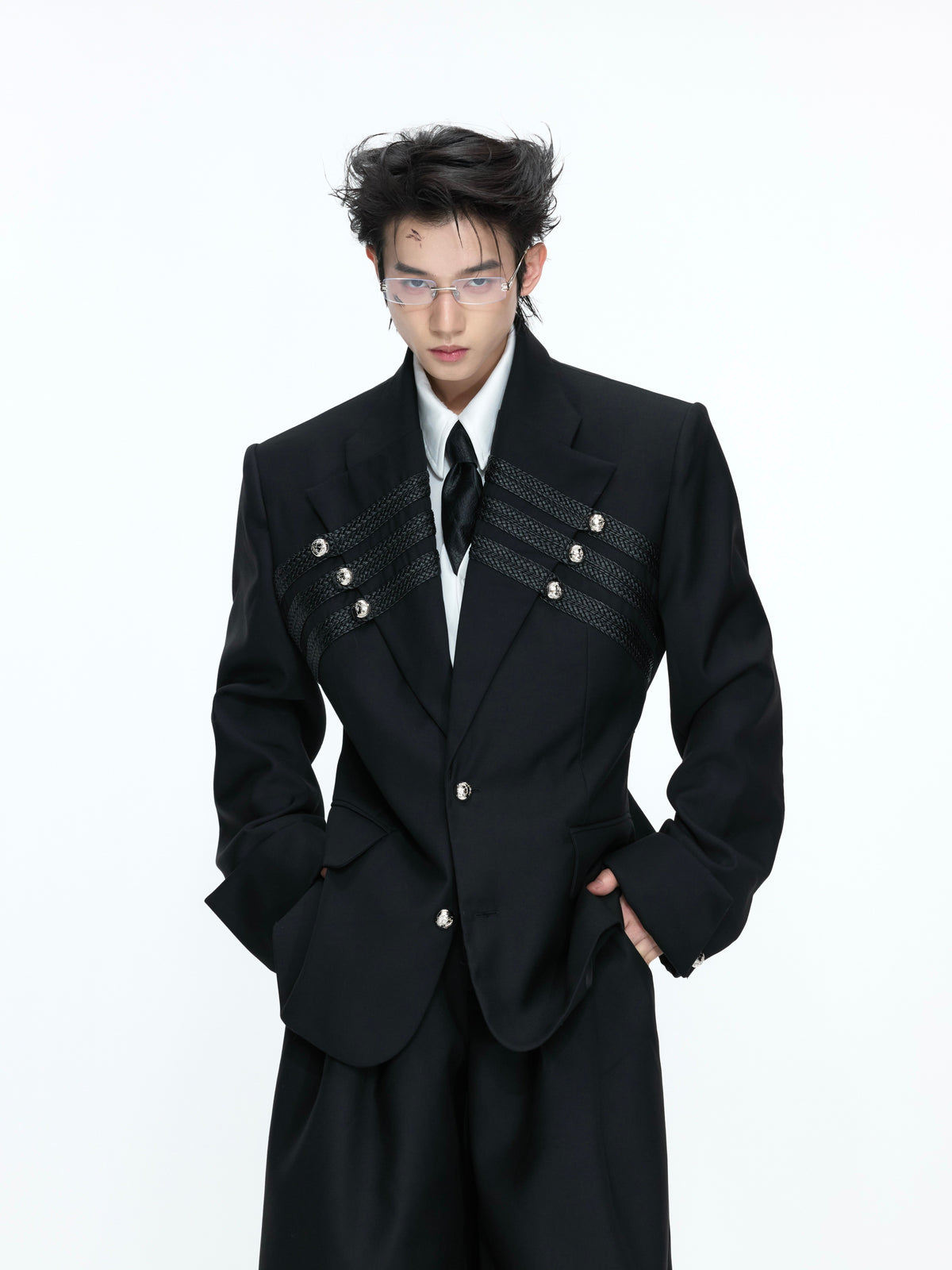 Metal-Detail Wide-Lapel Suit Separates - product image 4