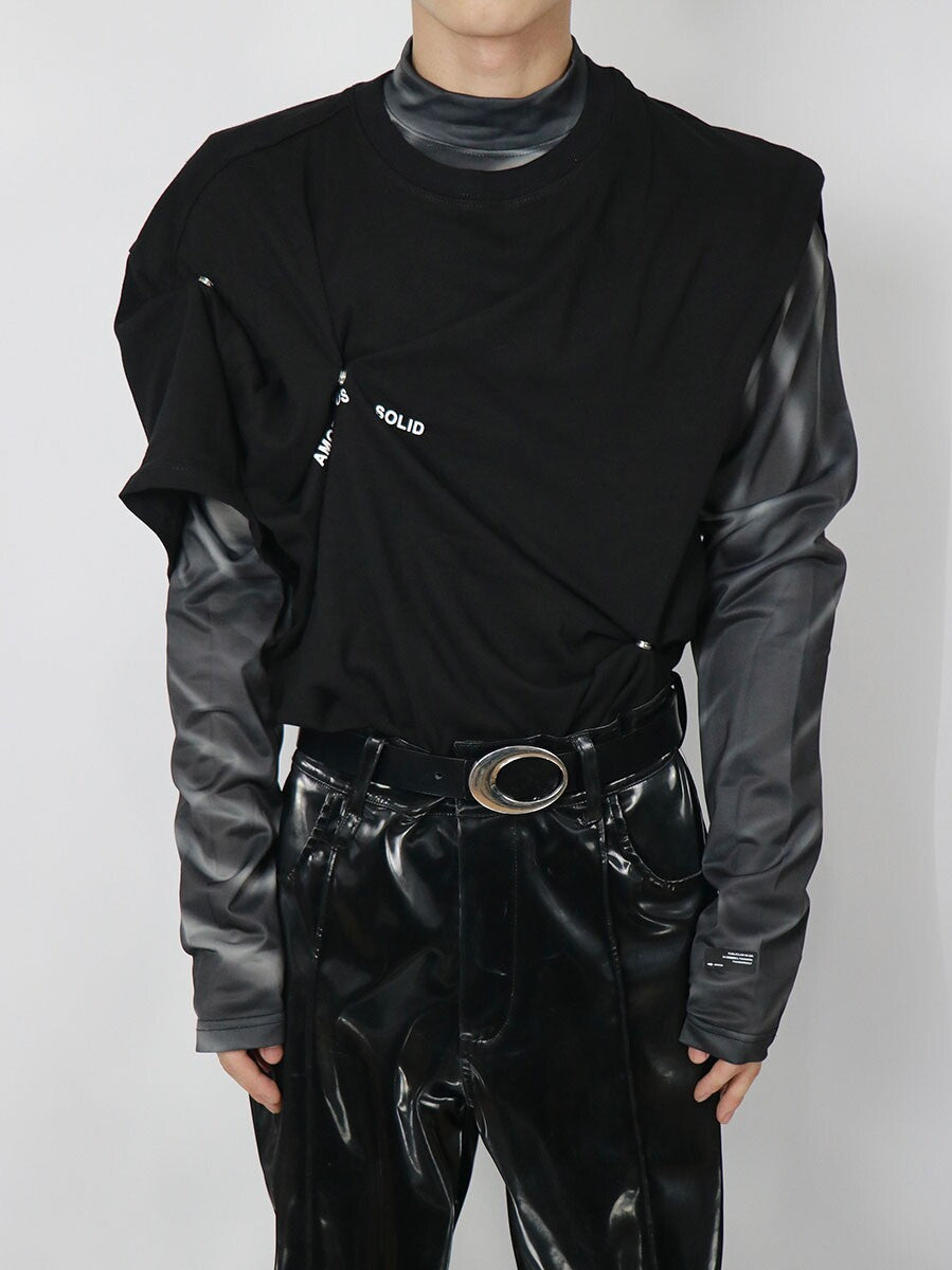 Reflective Mock-Neck Long-Sleeve Tee - product image 2