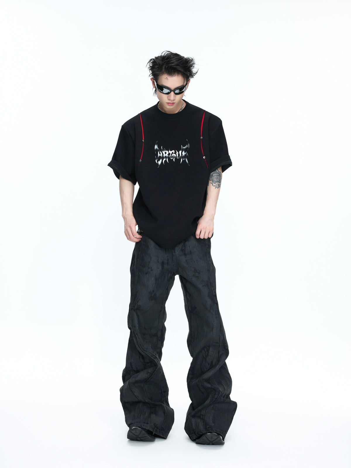 Deconstructed Contrast Panel T-Shirt - product image 5