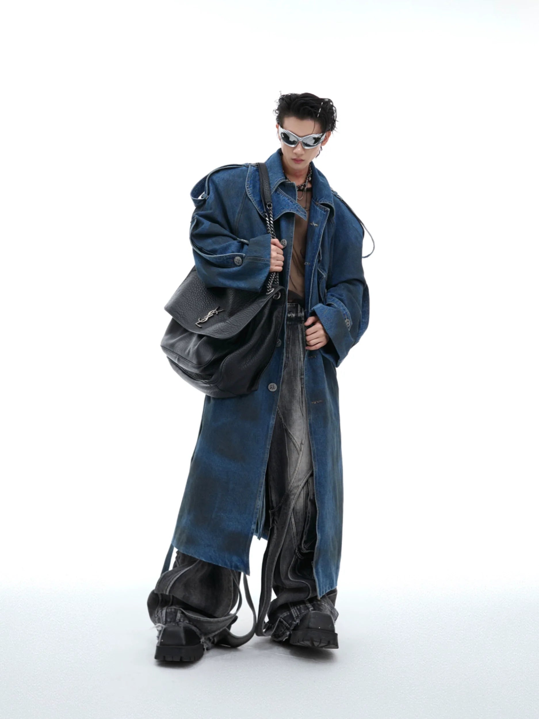 argue essential over trench coatダークネイビー argue essential over trench coatダークネイビー