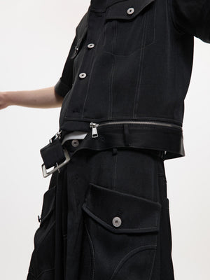 Pearl-Trimmed Distressed Denim Separates - product image 4