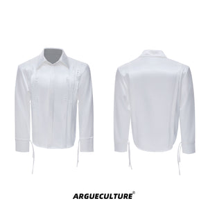 Pearl-Trimmed Cotton Tie Shirt - product image 5