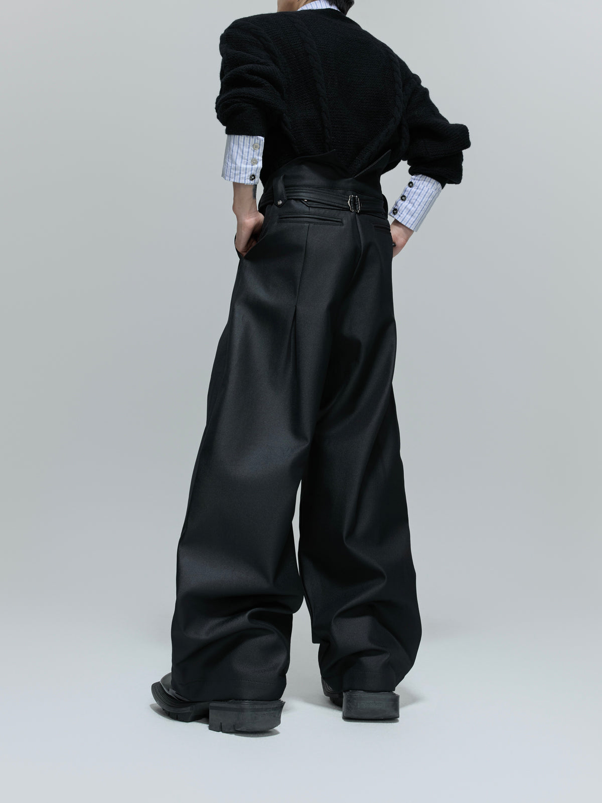 Pleated Straight-Leg Tie-Waist Trousers - product image 3