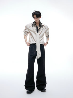 Rhinestone Contrast Streamer Shirt - product image 5