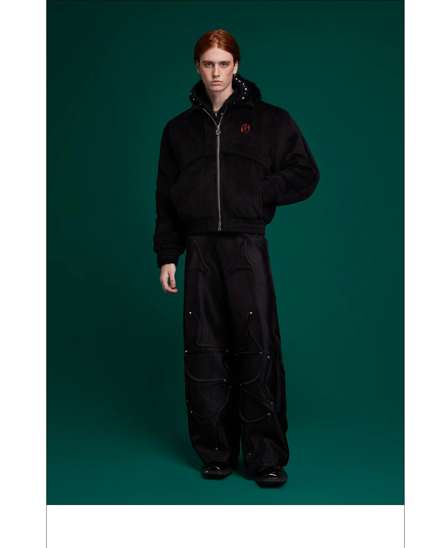 Embroidered Cleanfit Jacket Men Woolen Thickened Zip Hoodie Outerwear - ArgueCulture