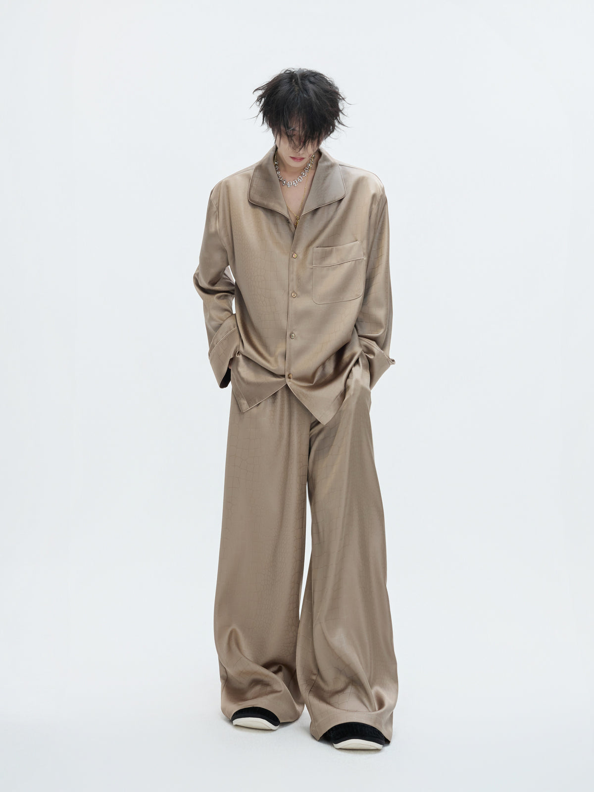 Printed Acetate Pajama Set - product image 1
