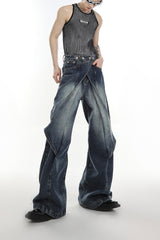Washed Deconstructed Flared Jeans - product image 5