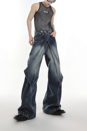 Washed Deconstructed Flared Jeans - product image 5