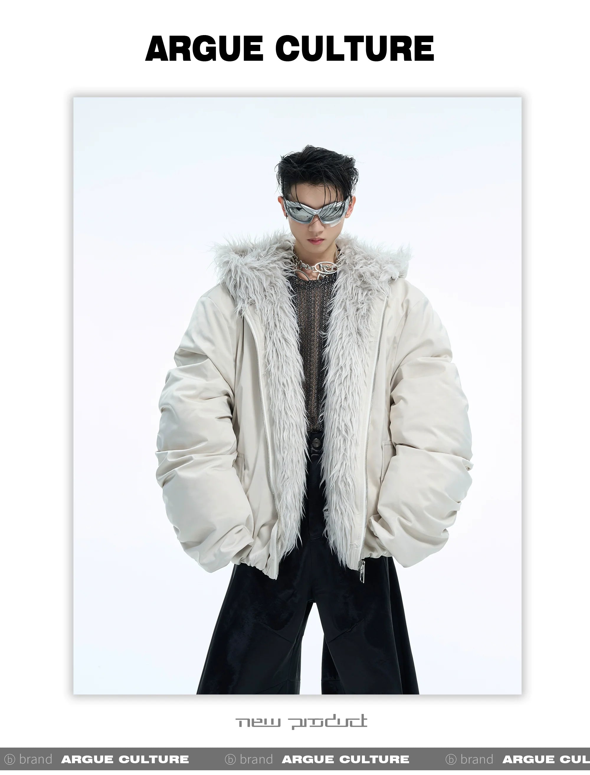 Men?¡¥s Faux Fur Hooded Waterproof Puffer Jacket - ArgueCulture