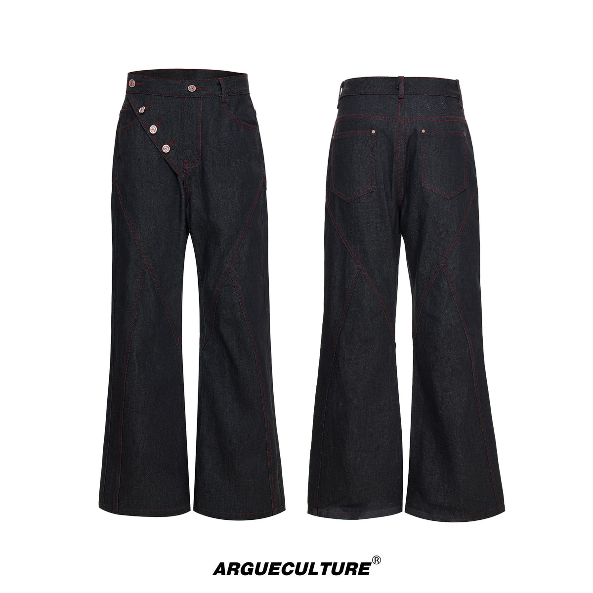Black Denim Jacket & Straight-Leg Pants - variant image 6
