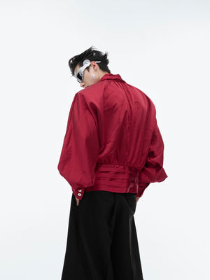 Liquid-Sheen V-Neck Relaxed Shirt - product image 4