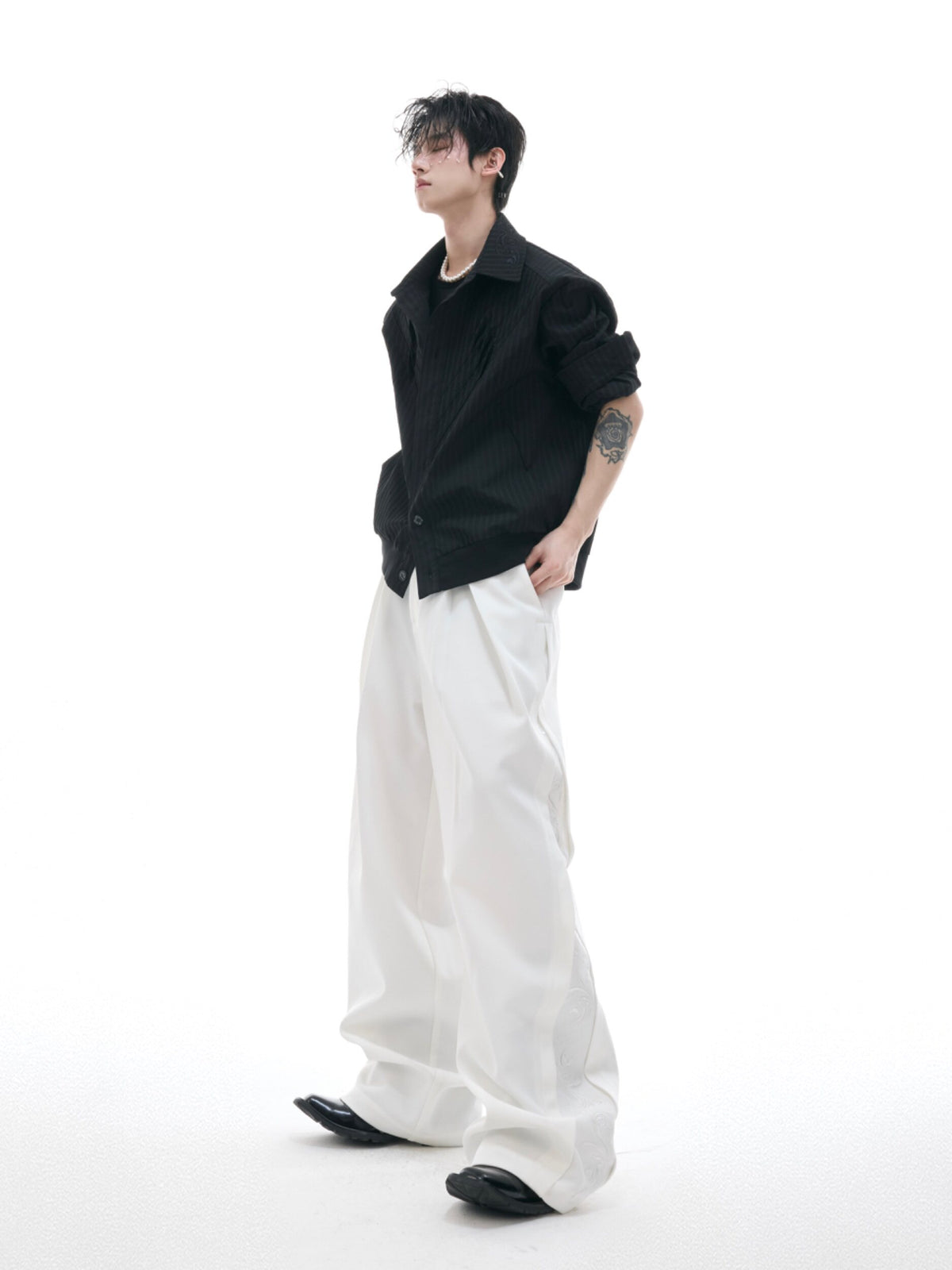 Embroidered Wide-Leg Trousers - product image 5