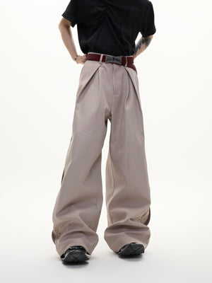 Embroidered Pleated Wide-Leg Trousers - product image 2