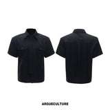 Textured Tie Shirt & Wide-Leg Pants - variant image 6