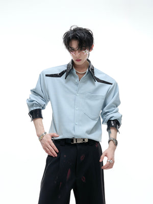 Contrast Sequin Drape Shirt - product image 2