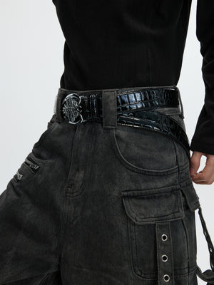 Metal Spine Buckle Cowhide Belt - product image 2