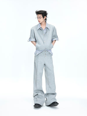 Mock-Layer Striped Polo Set - product image 1