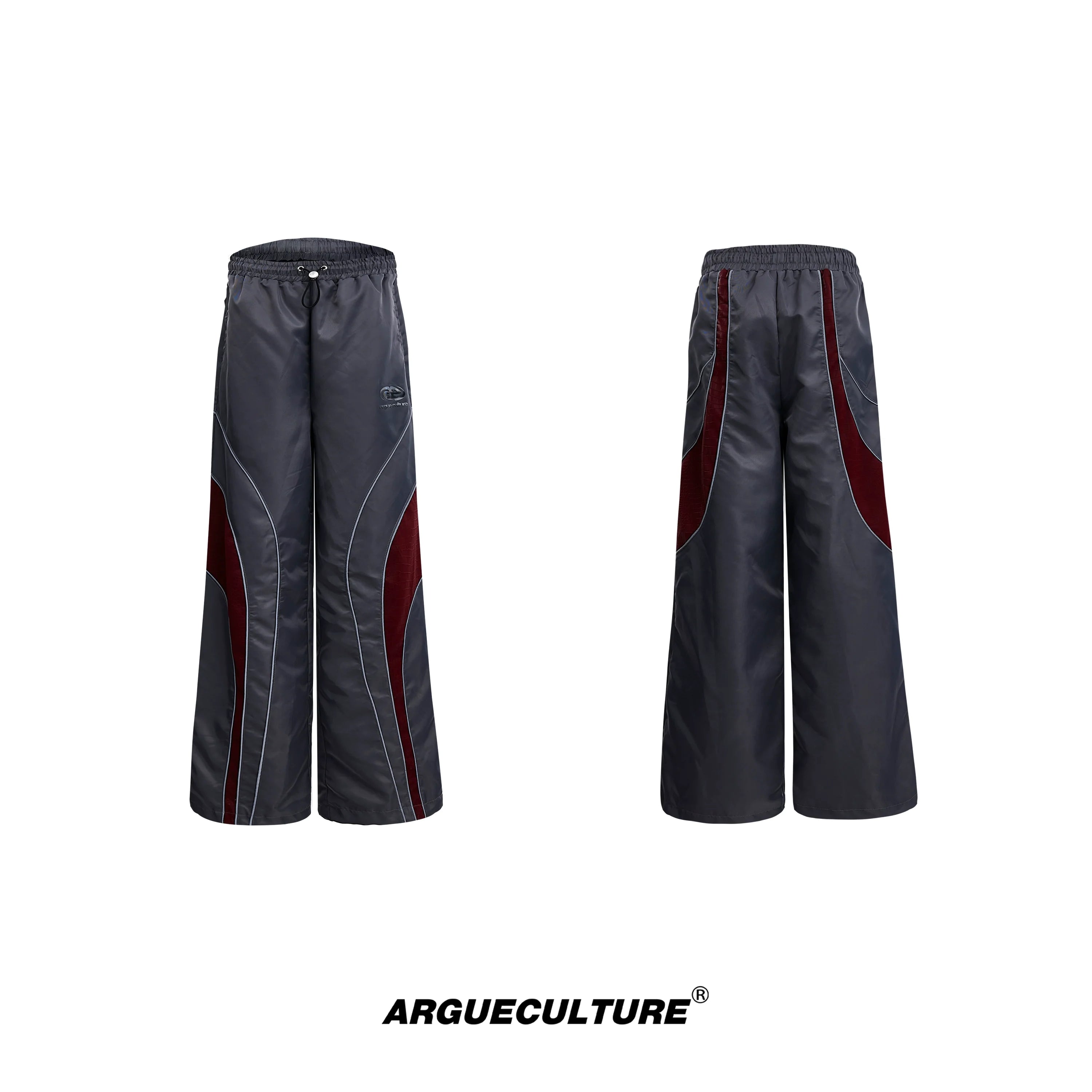Reflective Tracksuit with Faux Leather Panels ¡§C Futuristic Contrast Hoodie Set - ArgueCulture