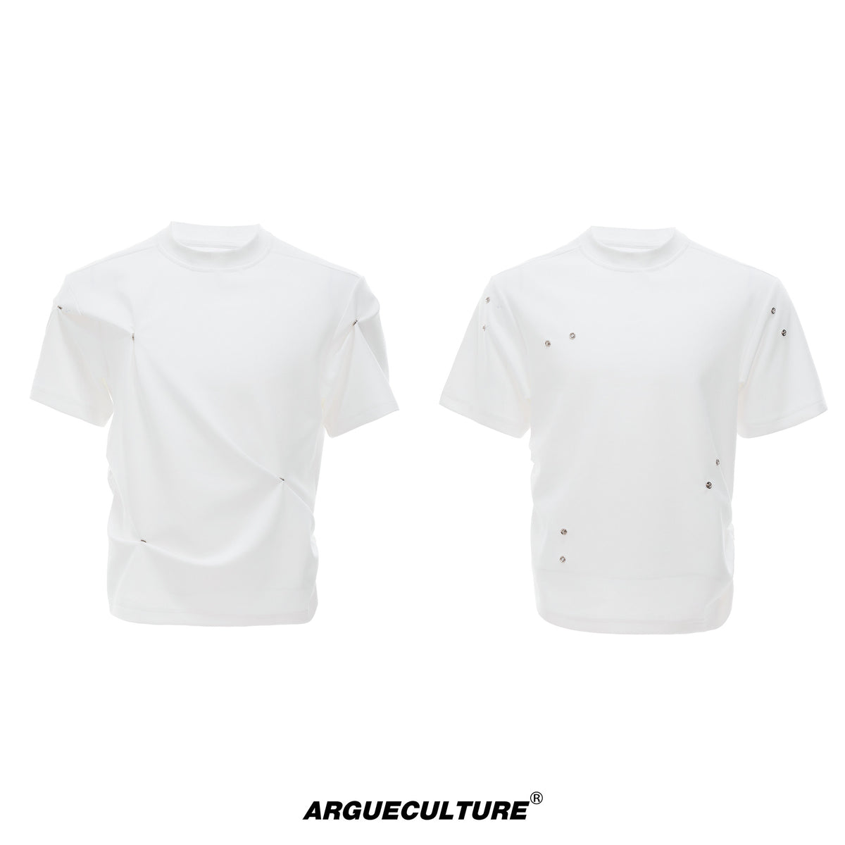 Pleated Boxy Cotton T-Shirt - product image 5