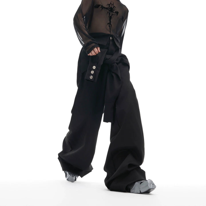 Asymmetrical Sleeve Patchwork Cargo Pants - ArgueCulture