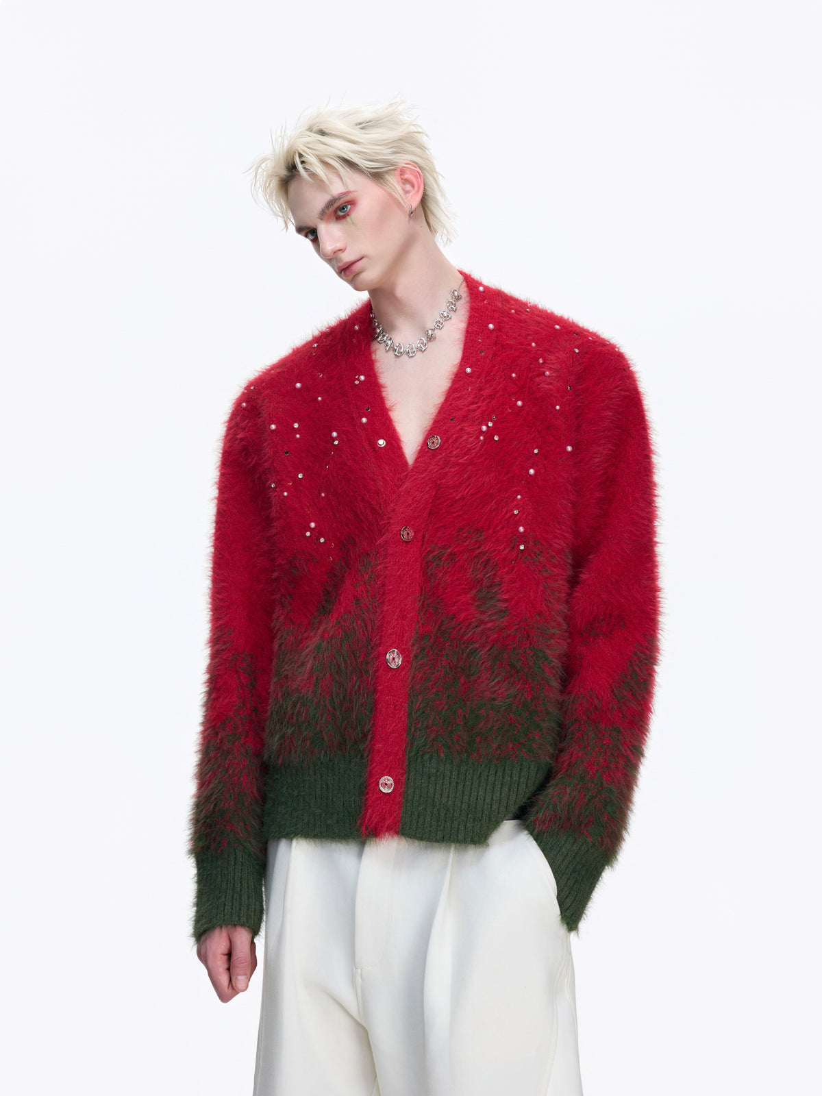Gradient Wool-Blend Knit Cardigan - product image 1