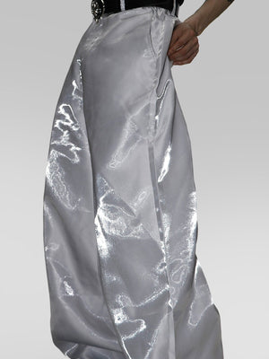 Liquid-Sheen Straight-Leg Trousers - product image 1