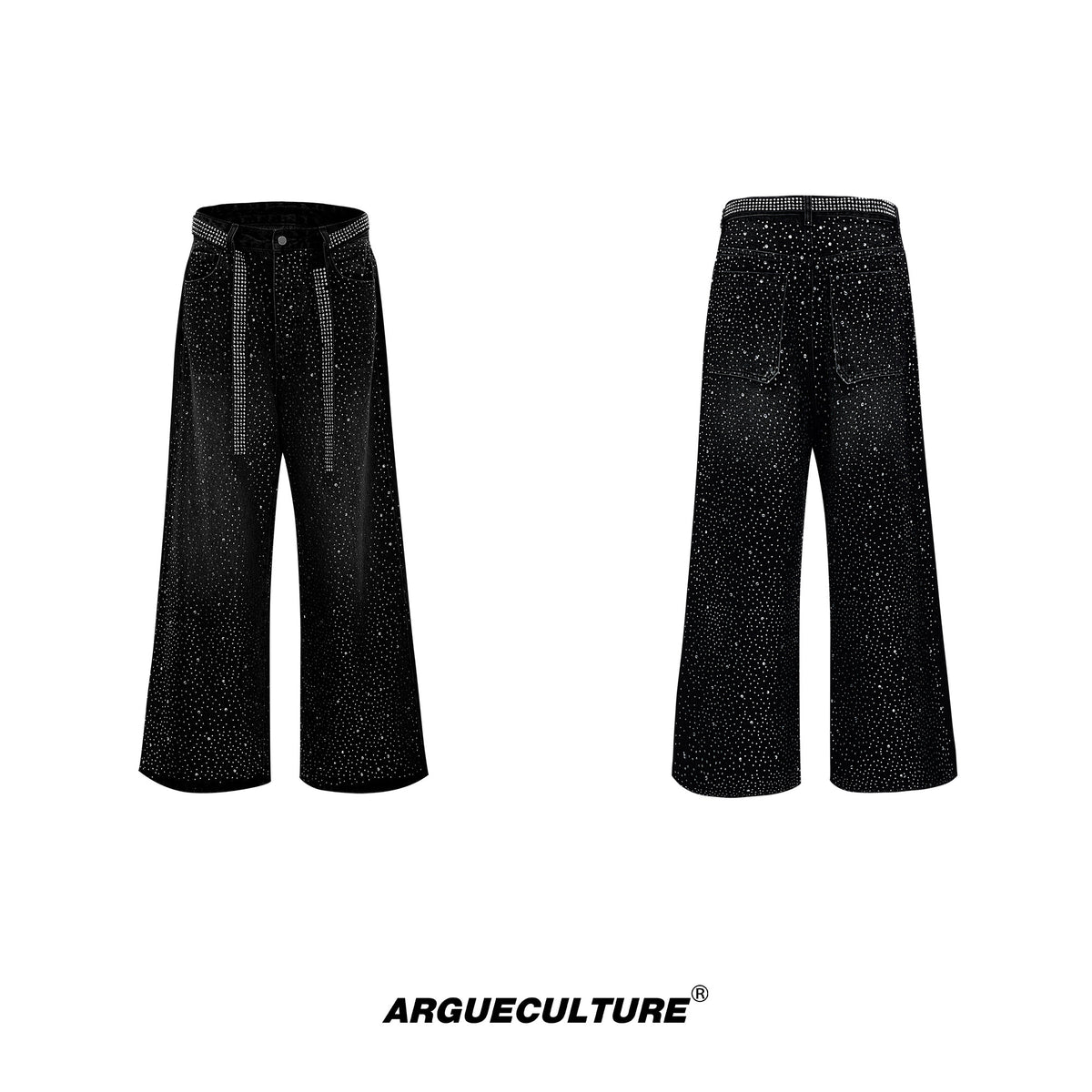 Crystal-Detail Relaxed Straight-Leg Jeans - product image 5