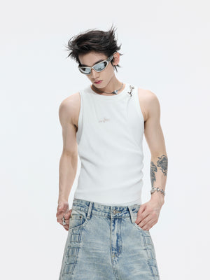 Asymmetric Faux-Layer Ribbed Tank - product image 5