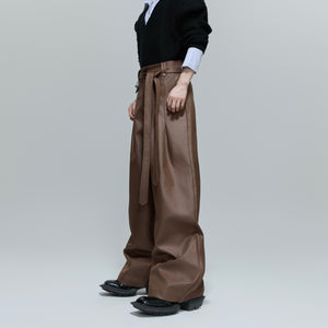 Pleated Straight-Leg Tie-Waist Trousers - product image 5
