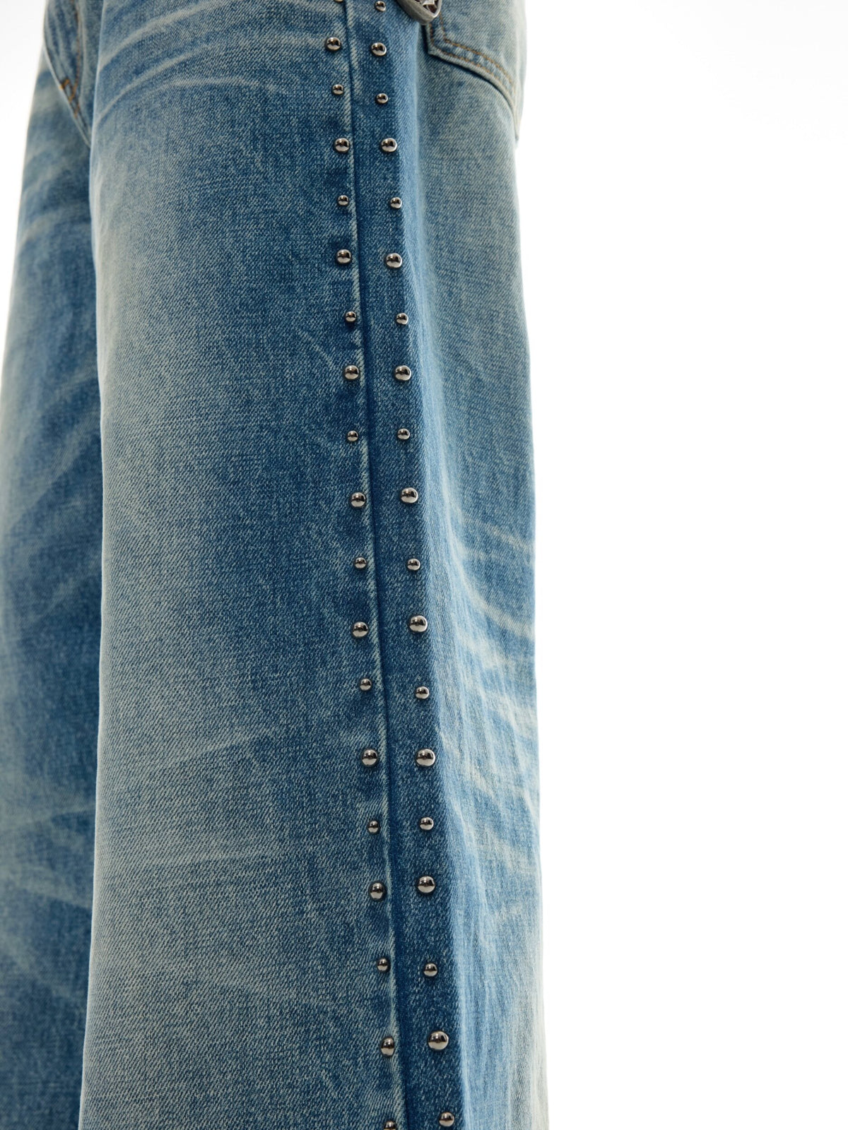 Washed Blue Rivet Detail Jeans - product image 3