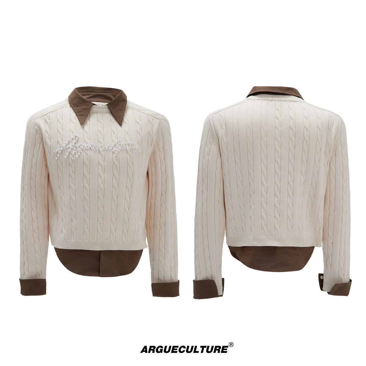 Pearl-Logo Two-Piece Knit Sweater - product image 5
