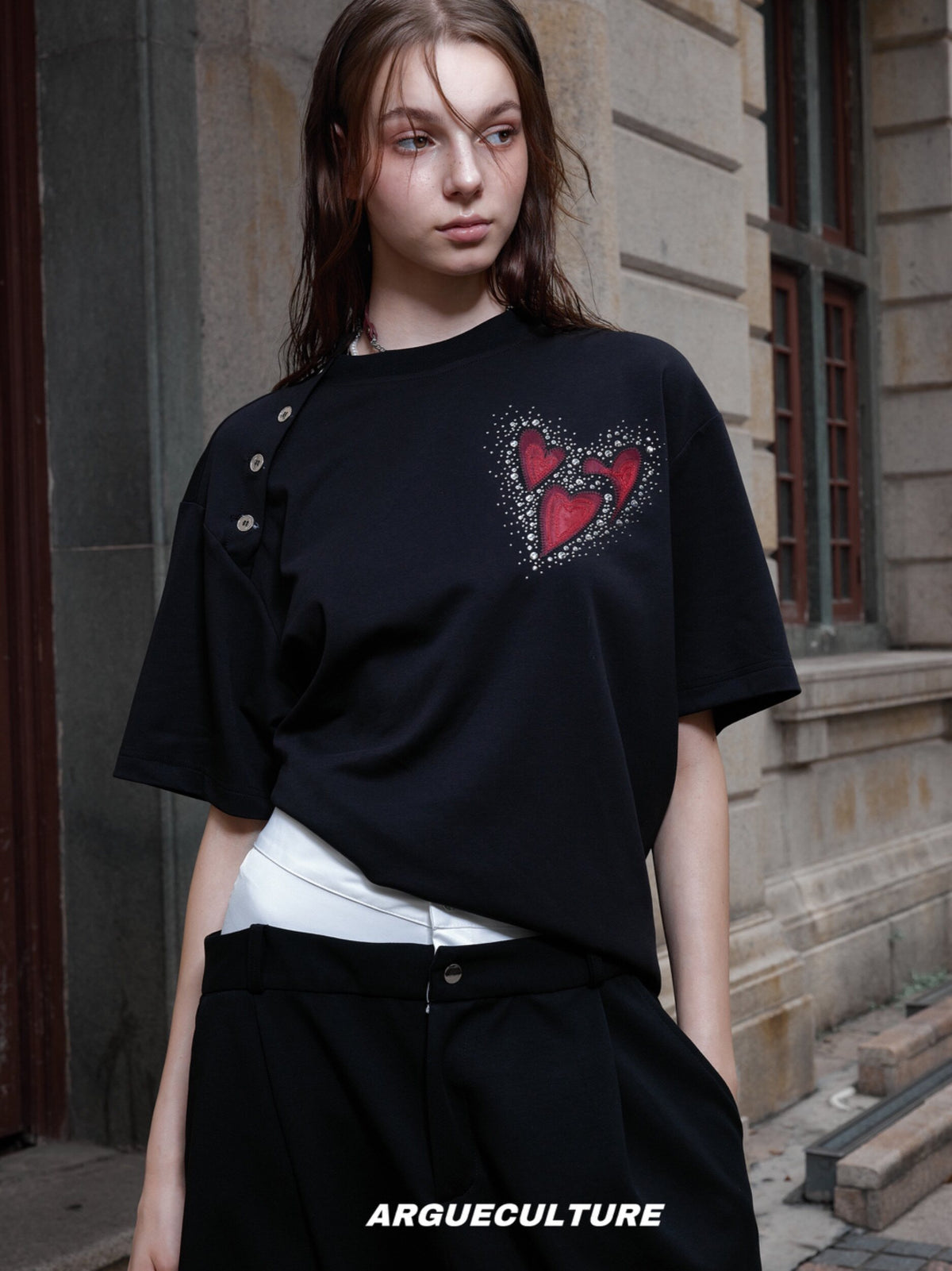 Irregular Neckline Graphic T-Shirt - product image 4