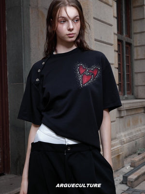 Irregular Neckline Graphic T-Shirt - product image 4