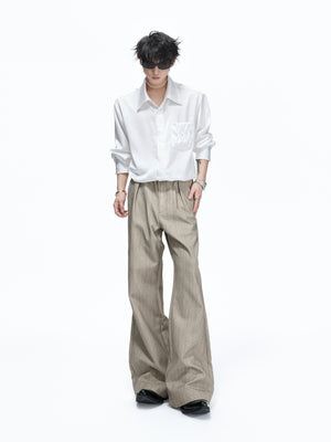 Pleated Satin-Finish Long-Sleeve Shirt - product image 2