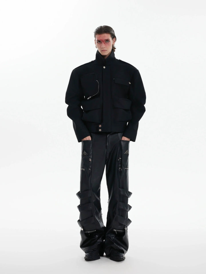 Avant-Garde Workwear Jacket | Detachable Shoulders | Multi-Pocket Design - ArgueCulture