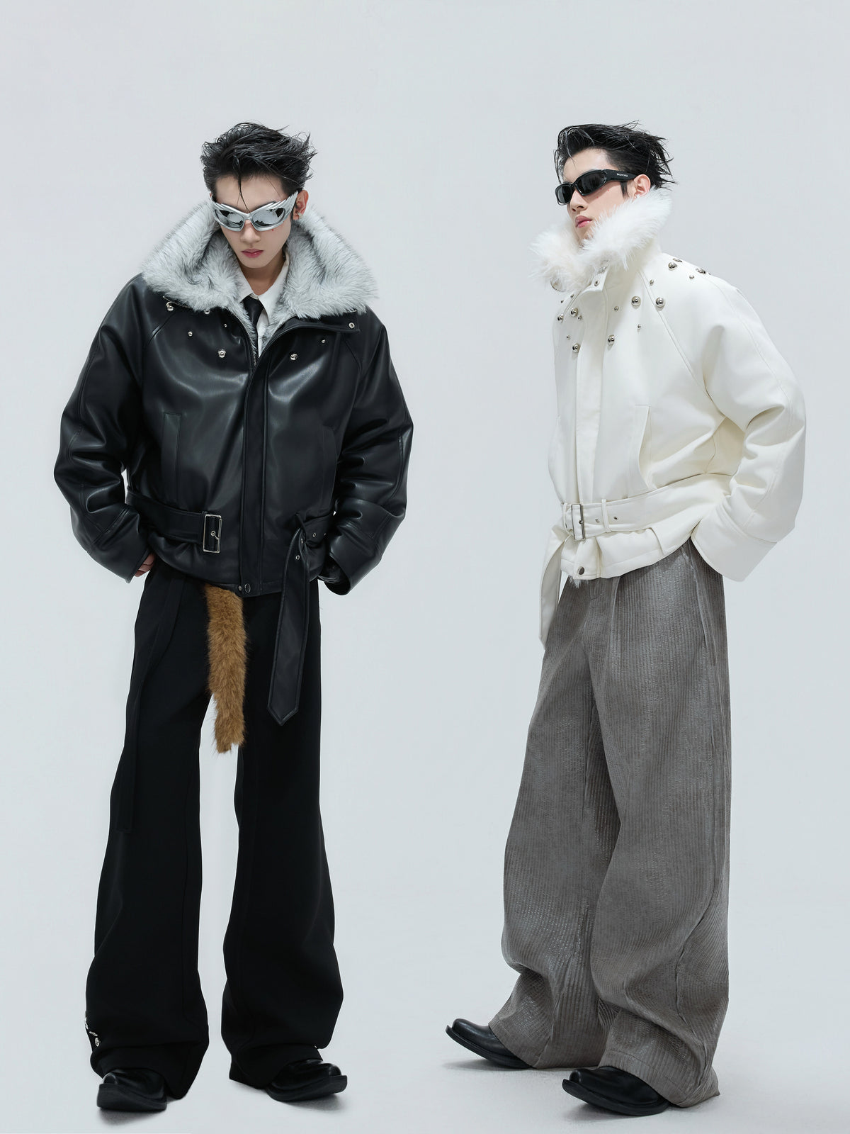 Faux Leather Fur-Collar Short Jacket - product image 4