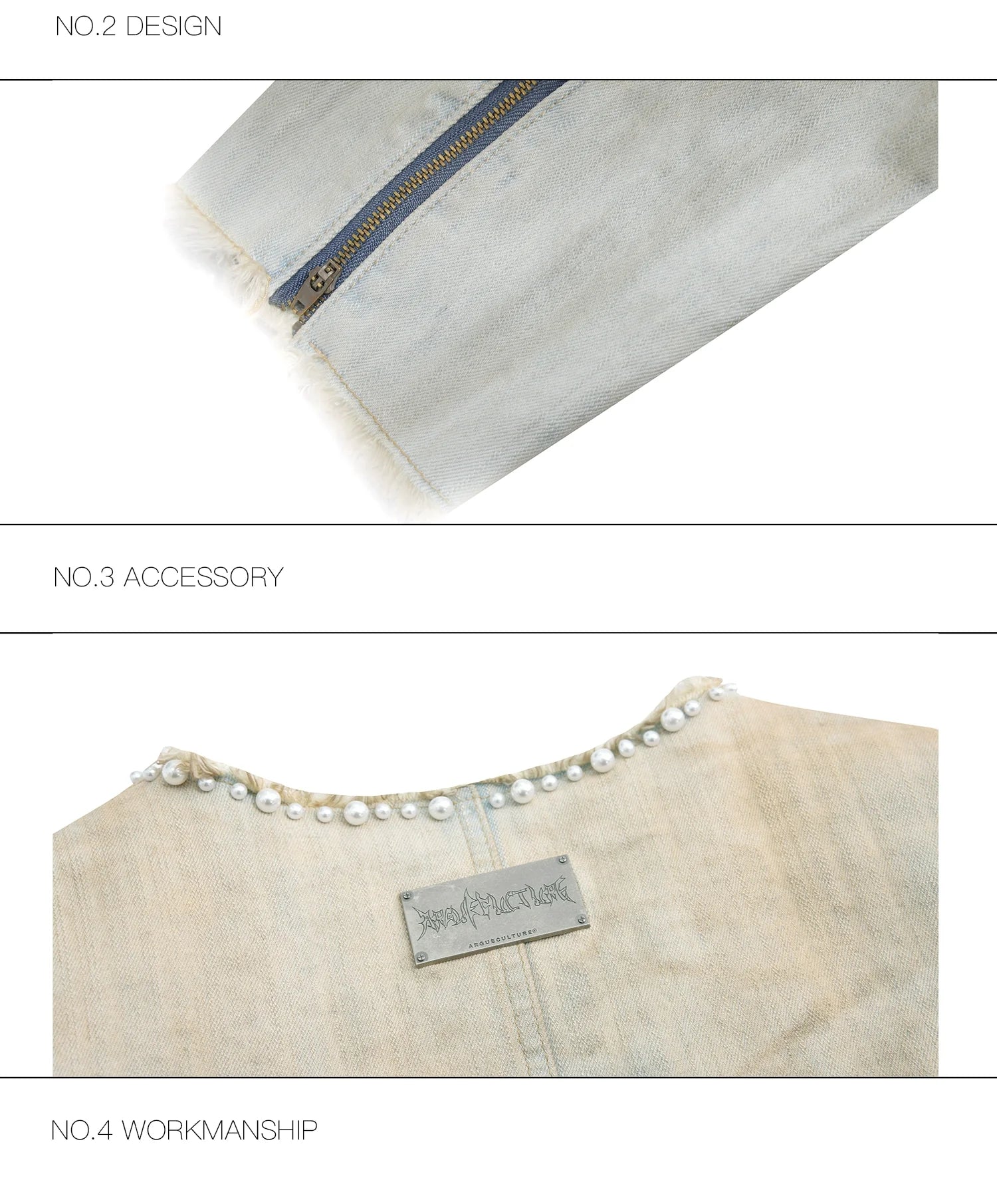 Vintage Pearl-Embellished Flared Denim Jeans ¡§C Streetwear Fashion - ArgueCulture