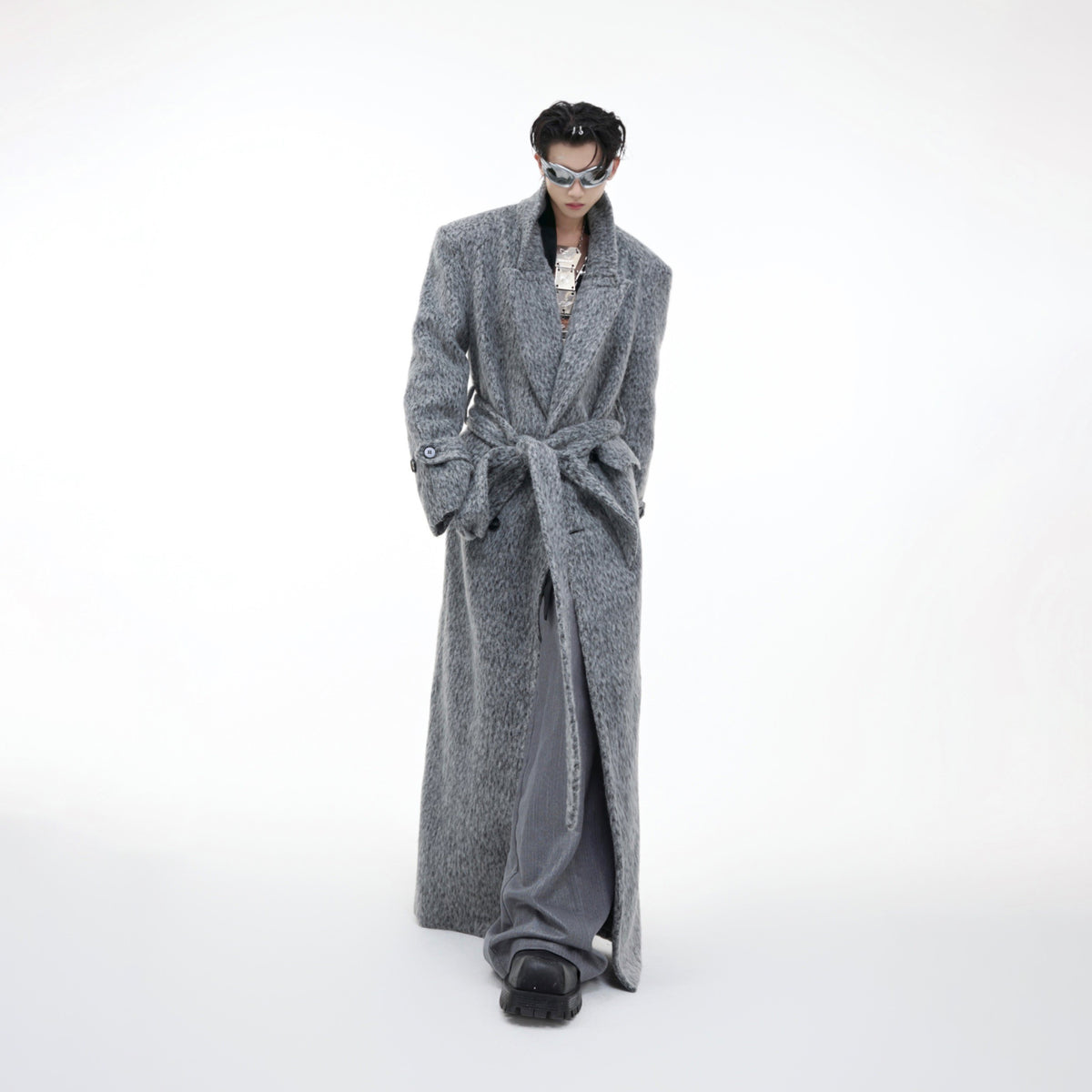 Belted Double-Breasted Wool-Blend Coat - product image 5