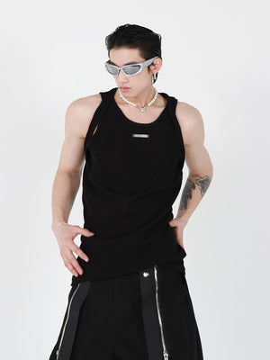 Black Double-Strap Sleeveless Top - product image 1
