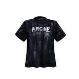 Distressed Silver Logo Shoulder-Pad Tee - product image 5