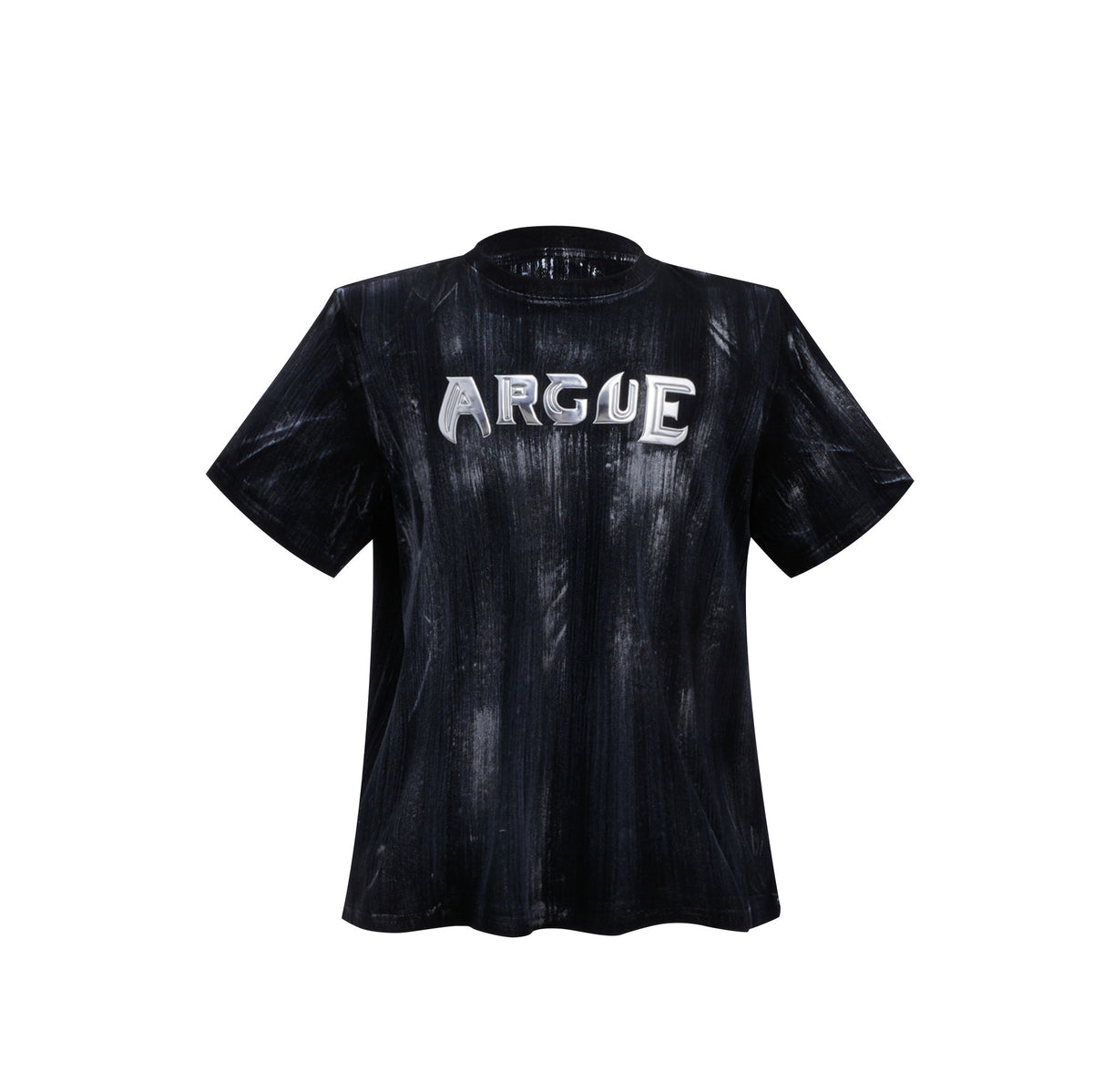 Distressed Silver Logo Shoulder-Pad Tee - product image 5