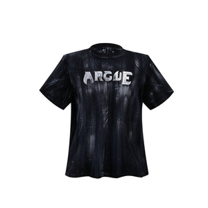 Distressed Silver Logo Shoulder-Pad Tee - product image 5