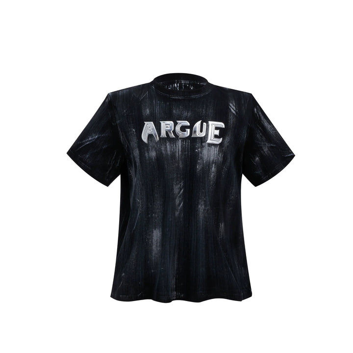 Edgy Distressed Tie-Dye Short Sleeve T Shirt - Deconstructed Design - ArgueCulture