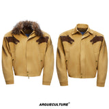 Cropped Suede Jacket with Detachable Fur Collar - product image 5