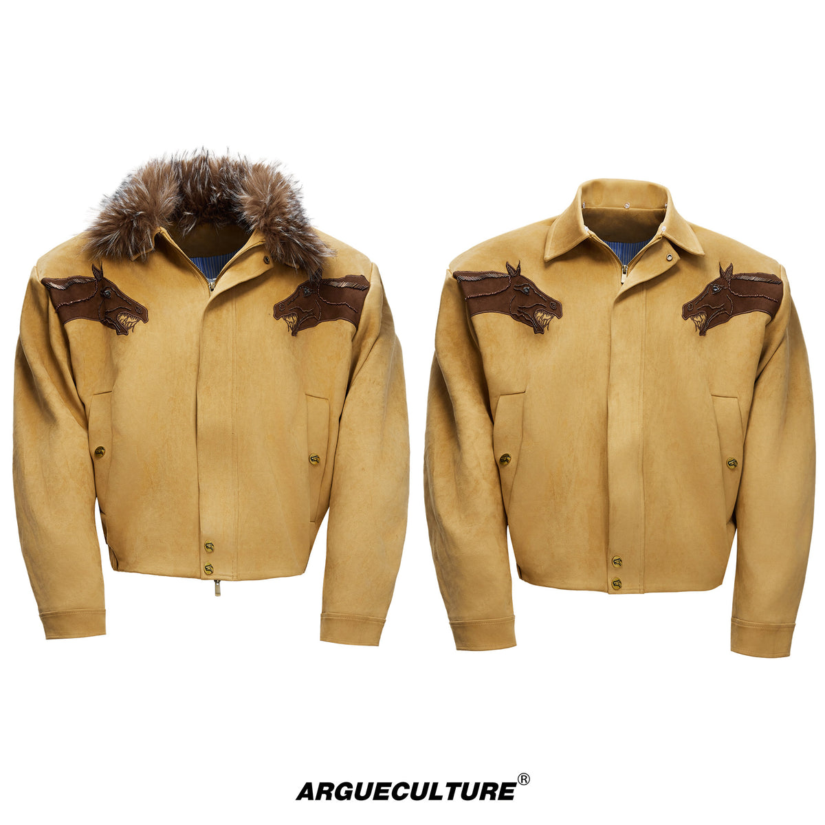Cropped Suede Jacket with Detachable Fur Collar - product image 5
