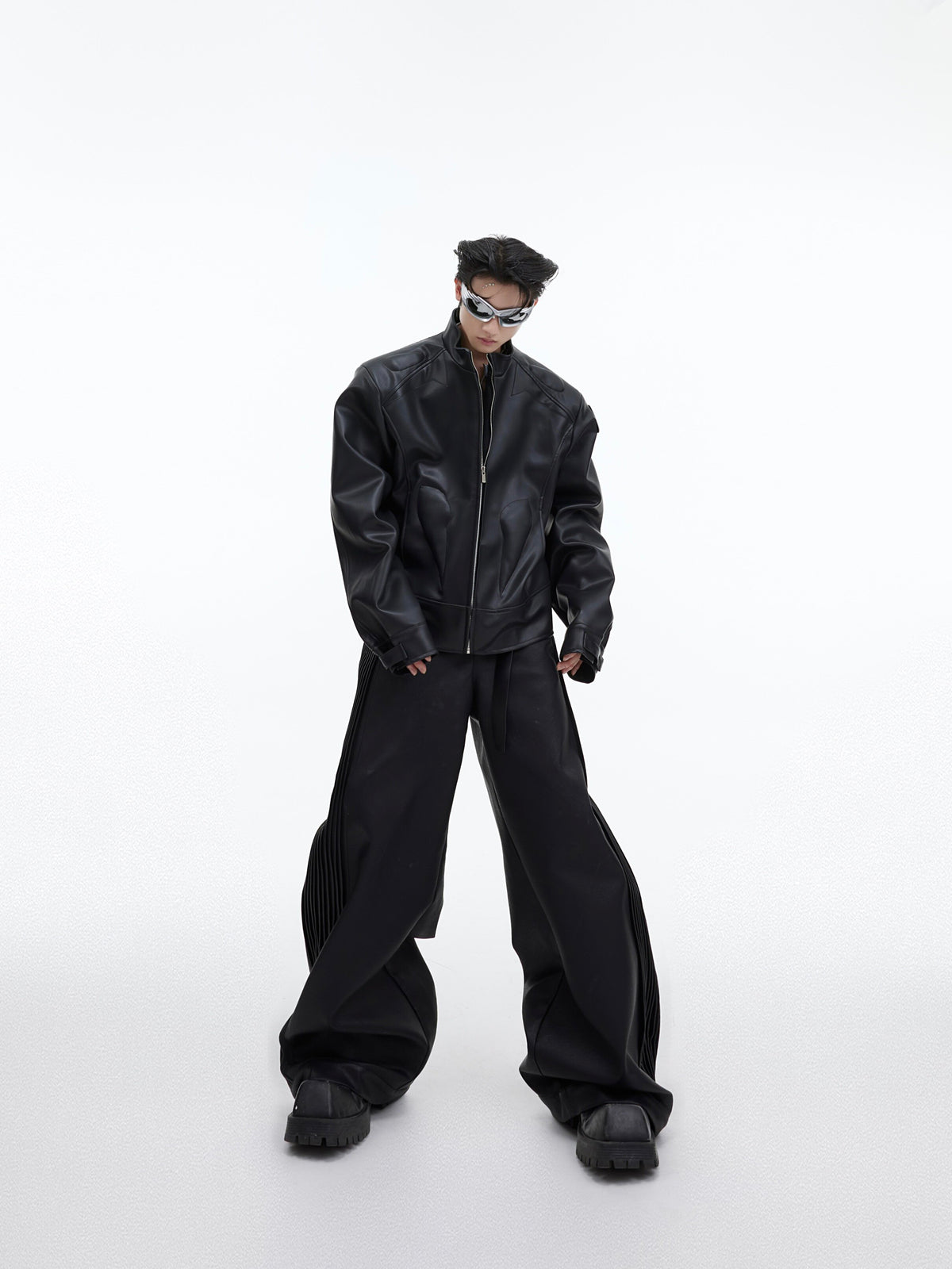Cropped PU Leather Jacket - product image 3