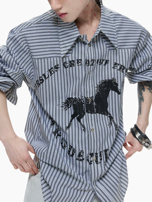 Rhinestone Studded Stripe Shirt - product image 3