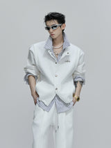 Color-Block Stripe Layered Cardigan - product image 5