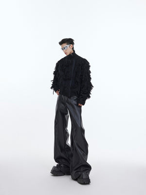 Fringe Jacquard Zip Sweater - product image 5